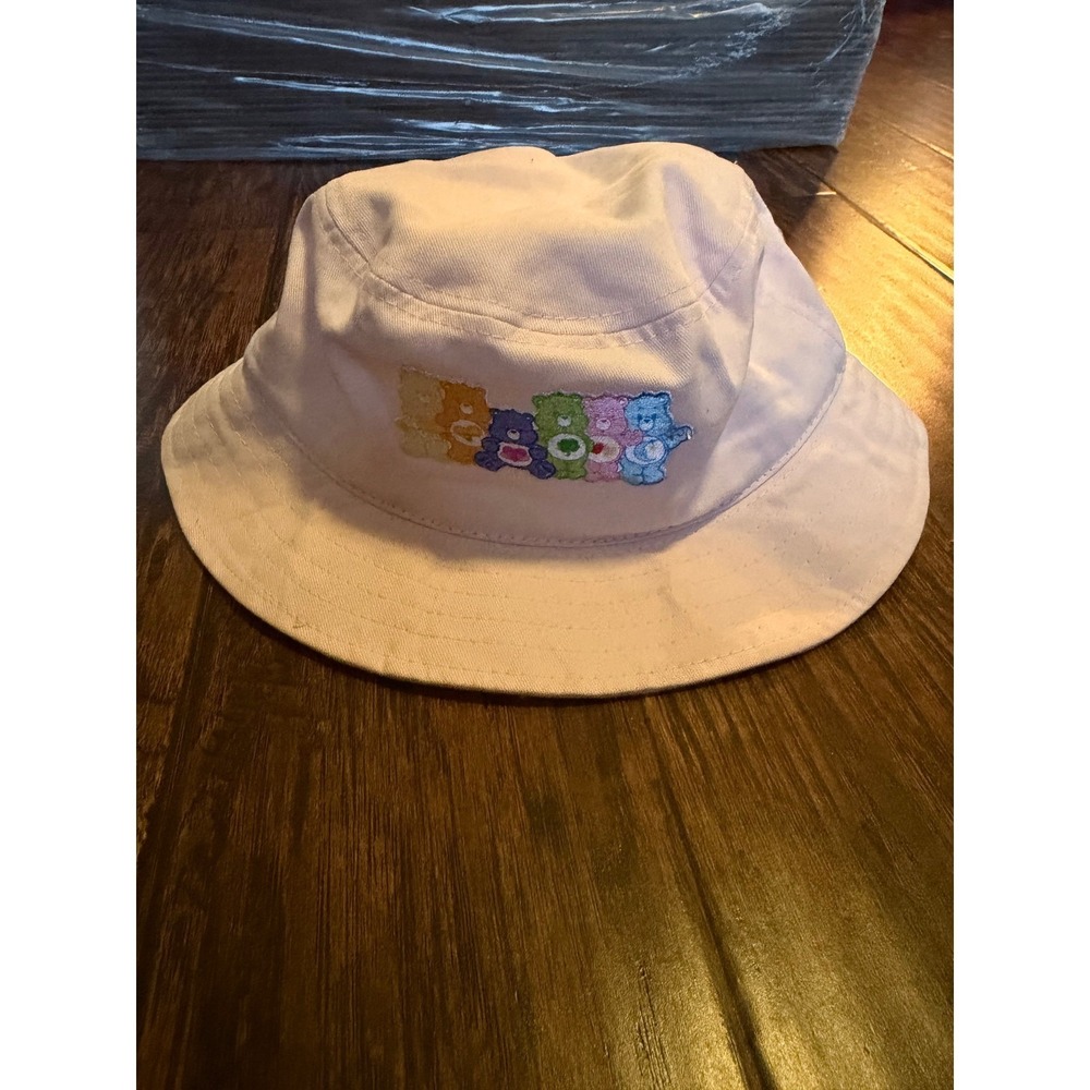 Care Bears Pink Bucket Hat Embroidered Cotton One Size Y2K Retro Style